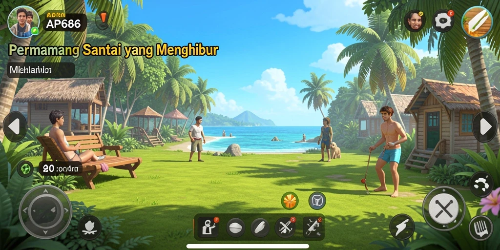 Tampilan gameplay AP686 dengan karakter yang menggemaskan dan level yang menantang.