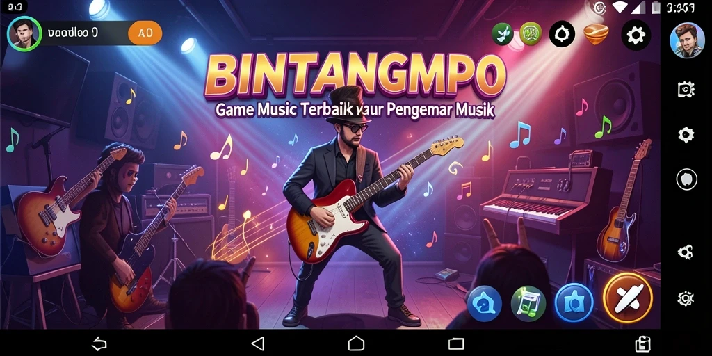 Screenshot gameplay BINTANGMPO menampilkan interaksi musik yang seru.
