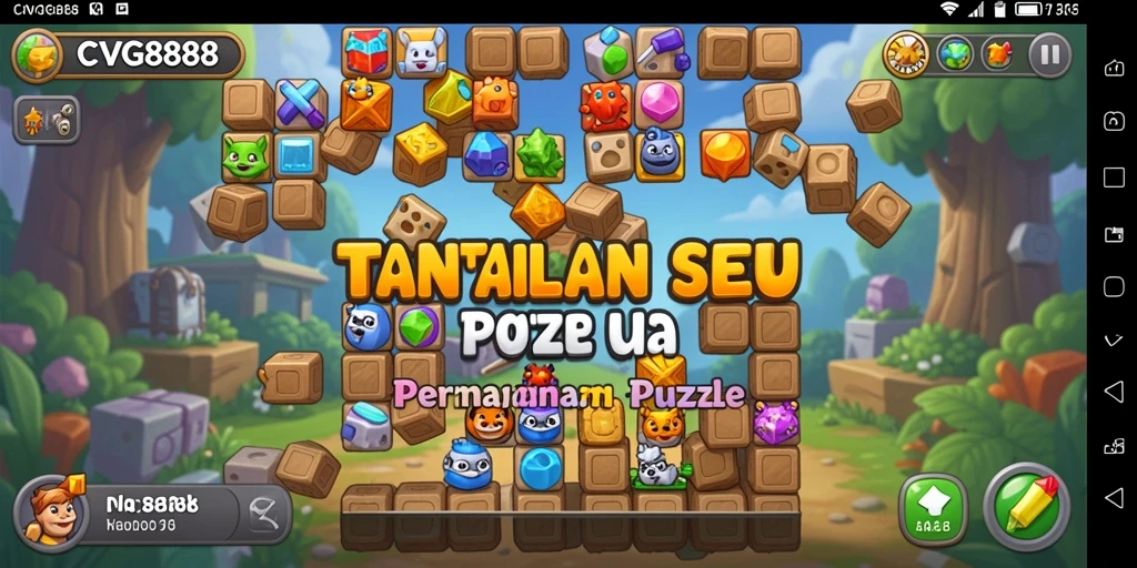 Tampilan menarik saat memainkan puzzle di CVG8888