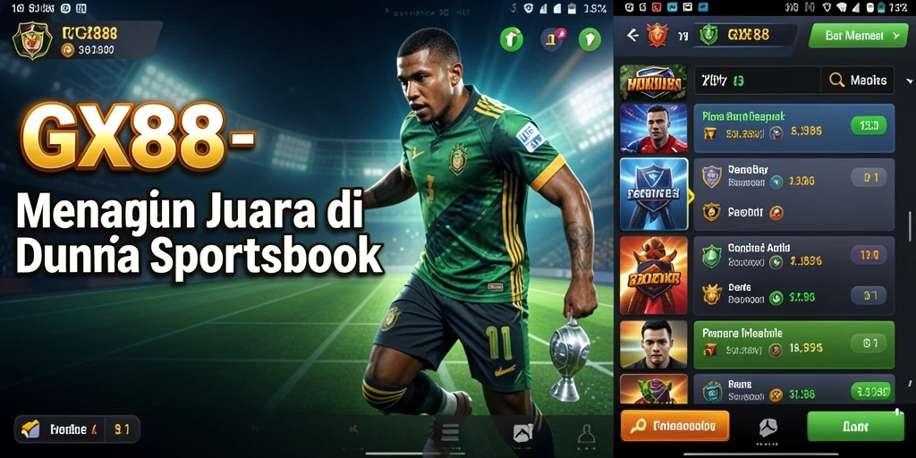 Tampilan gameplay Sportsbook yang menarik di GX88.