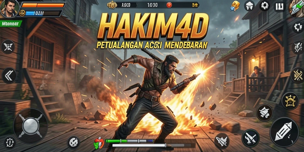 Tampilan gameplay HAKIM4D yang menegangkan dan seru.