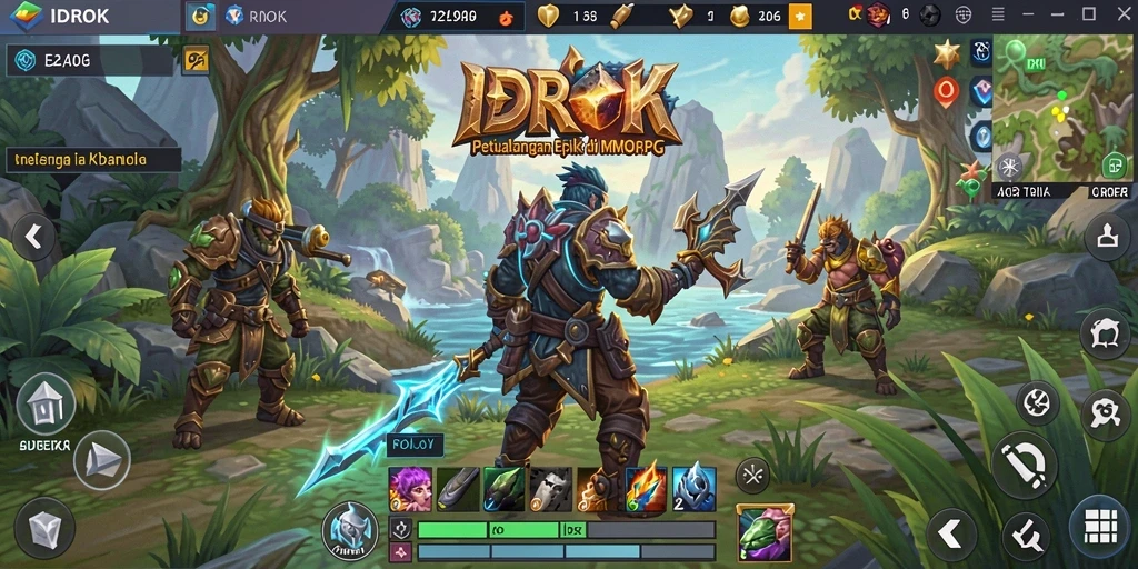 Tampilan gameplay menarik dan interaksi sosial dalam IDROK.