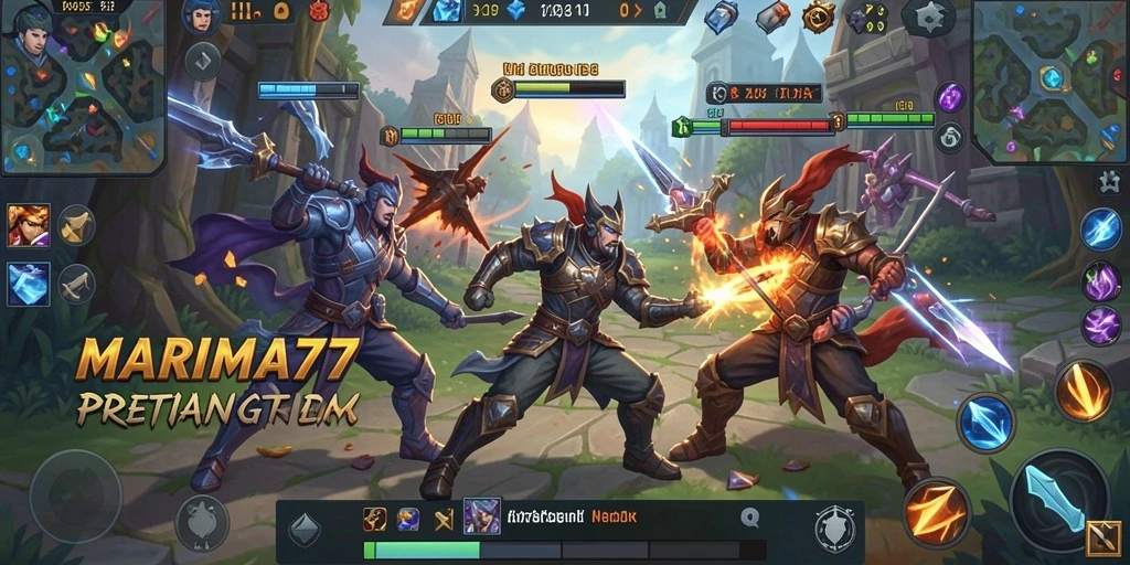 Tampilan gameplay menarik dari MARIMA77 yang penuh aksi.