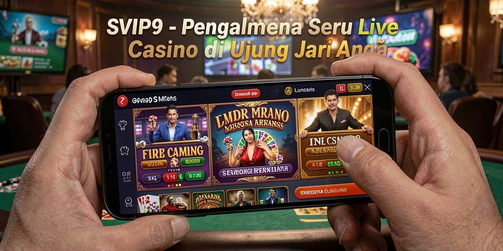 Screenshot gameplay SVIP9 menampilkan dealer profesional dalam aksi di meja permainan Live Casino.