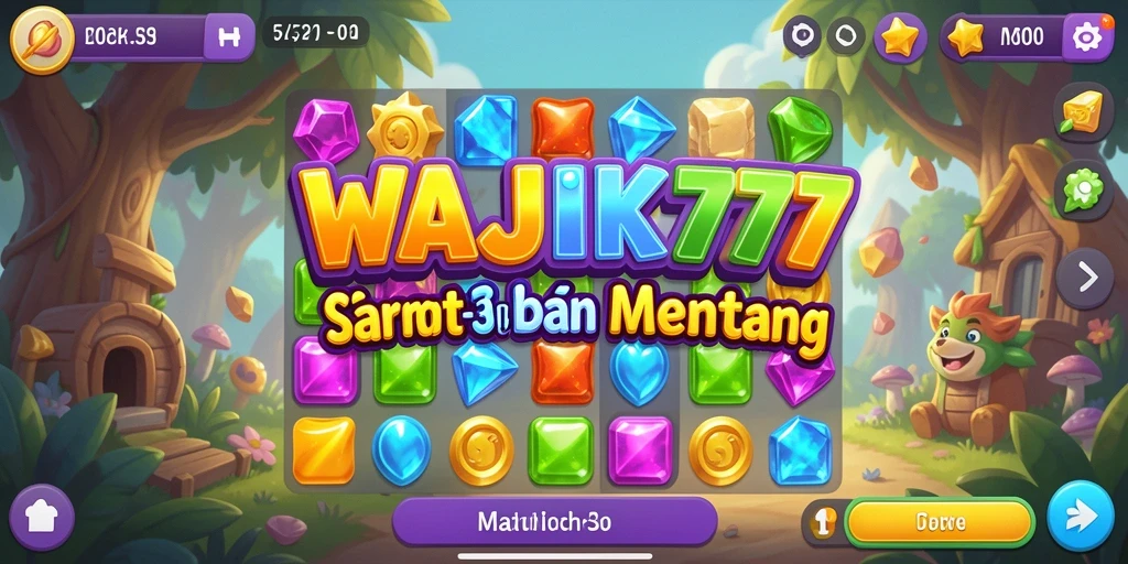 Tangkapan layar dari gameplay seru WAJIK777 yang menunjukkan tantangan Match-3.