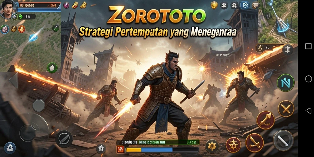 Tampilan gameplay ZOROTOTO yang menegangkan dan strategis